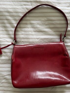 Vintage Kenneth Cole Red Leather Shoulder Bag